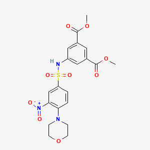 dimethyl 5-({[4-(4-morpholinyl)-3-nitrophenyl]sulfonyl}amino)isophthalate