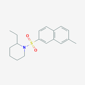 2-ethyl-1-[(7-methyl-2-naphthyl)sulfonyl]piperidine