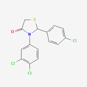 2-(4-chlorophenyl)-3-(3,4-dichlorophenyl)-1,3-thiazolidin-4-one