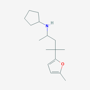 N-[4-methyl-4-(5-methylfuran-2-yl)pentan-2-yl]cyclopentanamine