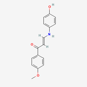 molecular formula C16H15NO3 B5251619 (2E)-3-[(4-hydroxyphenyl)amino]-1-(4-methoxyphenyl)prop-2-en-1-one 