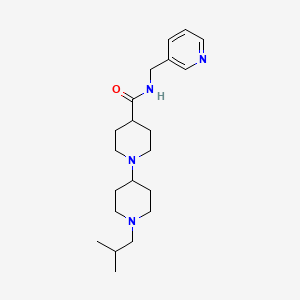 molecular formula C21H34N4O B5251633 1'-isobutyl-N-(3-pyridinylmethyl)-1,4'-bipiperidine-4-carboxamide 