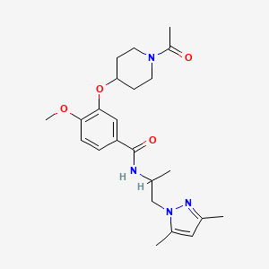 3-[(1-acetyl-4-piperidinyl)oxy]-N-[2-(3,5-dimethyl-1H-pyrazol-1-yl)-1-methylethyl]-4-methoxybenzamide