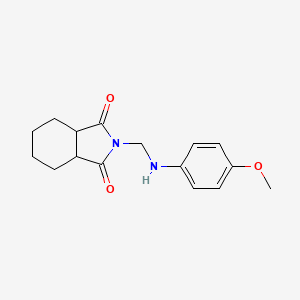 molecular formula C16H20N2O3 B5251649 2-{[(4-methoxyphenyl)amino]methyl}hexahydro-1H-isoindole-1,3(2H)-dione 