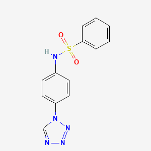 molecular formula C13H11N5O2S B5251711 N-[4-(1H-tetrazol-1-yl)phenyl]benzenesulfonamide 