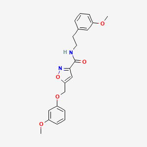 molecular formula C21H22N2O5 B5251717 5-[(3-methoxyphenoxy)methyl]-N-[2-(3-methoxyphenyl)ethyl]-3-isoxazolecarboxamide 