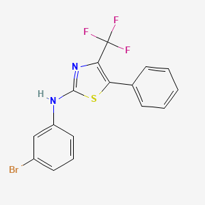 molecular formula C16H10BrF3N2S B5251750 N-(3-bromophenyl)-5-phenyl-4-(trifluoromethyl)-1,3-thiazol-2-amine 