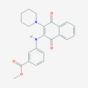 Methyl 3-[(1,4-dioxo-3-piperidin-1-ylnaphthalen-2-yl)amino]benzoate