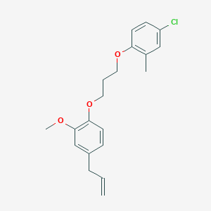 molecular formula C20H23ClO3 B5251766 1-[3-(4-Chloro-2-methylphenoxy)propoxy]-2-methoxy-4-prop-2-enylbenzene 