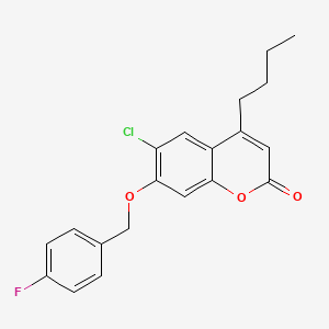 4-BUTYL-6-CHLORO-7-[(4-FLUOROPHENYL)METHOXY]-2H-CHROMEN-2-ONE