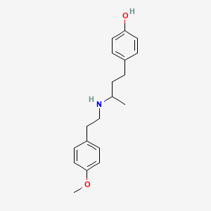 molecular formula C19H25NO2 B5251806 4-[3-[2-(4-Methoxyphenyl)ethylamino]butyl]phenol 