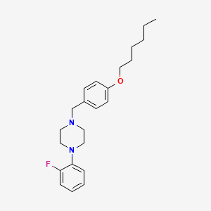 1-(2-Fluorophenyl)-4-[(4-hexoxyphenyl)methyl]piperazine