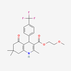 2-Methoxyethyl 2,7,7-trimethyl-5-oxo-4-[4-(trifluoromethyl)phenyl]-1,4,5,6,7,8-hexahydroquinoline-3-carboxylate