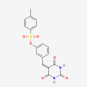 [3-[(2,4,6-Trioxo-1,3-diazinan-5-ylidene)methyl]phenyl] 4-methylbenzenesulfonate