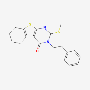 2-(METHYLSULFANYL)-3-PHENETHYL-5,6,7,8-TETRAHYDRO[1]BENZOTHIENO[2,3-D]PYRIMIDIN-4(3H)-ONE