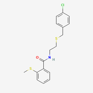 N-{2-[(4-chlorobenzyl)thio]ethyl}-2-(methylthio)benzamide