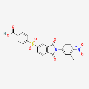 molecular formula C22H14N2O8S B5251935 4-{[2-(3-methyl-4-nitrophenyl)-1,3-dioxo-2,3-dihydro-1H-isoindol-5-yl]sulfonyl}benzoic acid 