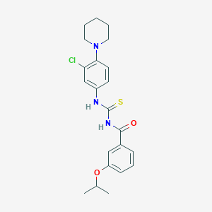 N-{[3-chloro-4-(piperidin-1-yl)phenyl]carbamothioyl}-3-(propan-2-yloxy)benzamide