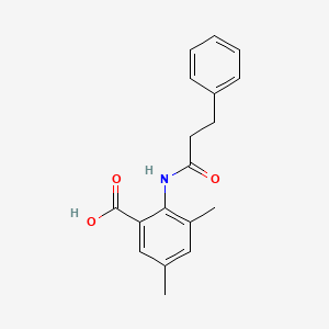 3,5-dimethyl-2-[(3-phenylpropanoyl)amino]benzoic acid