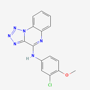 molecular formula C15H11ClN6O B5252051 N-(3-CHLORO-4-METHOXYPHENYL)-[1,2,3,4]TETRAZOLO[1,5-A]QUINOXALIN-4-AMINE 