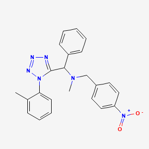 N-methyl-1-[1-(2-methylphenyl)tetrazol-5-yl]-N-[(4-nitrophenyl)methyl]-1-phenylmethanamine