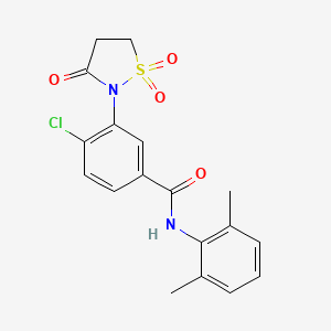 4-chloro-N-(2,6-dimethylphenyl)-3-(1,1-dioxido-3-oxo-2-isothiazolidinyl)benzamide