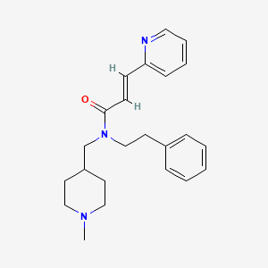 (2E)-N-[(1-methyl-4-piperidinyl)methyl]-N-(2-phenylethyl)-3-(2-pyridinyl)acrylamide