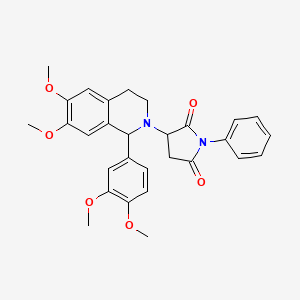 3-[1-(3,4-dimethoxyphenyl)-6,7-dimethoxy-3,4-dihydro-2(1H)-isoquinolinyl]-1-phenyl-2,5-pyrrolidinedione