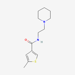 molecular formula C13H20N2OS B5252193 5-methyl-N-[2-(piperidin-1-yl)ethyl]thiophene-3-carboxamide 