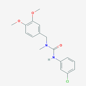 molecular formula C17H19ClN2O3 B5252198 N'-(3-chlorophenyl)-N-(3,4-dimethoxybenzyl)-N-methylurea 