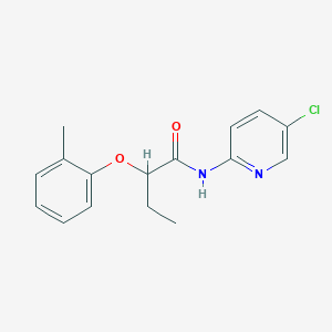 molecular formula C16H17ClN2O2 B5252207 N-(5-chloropyridin-2-yl)-2-(2-methylphenoxy)butanamide 