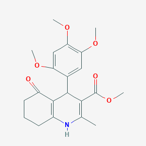 Methyl 2-methyl-5-oxo-4-(2,4,5-trimethoxyphenyl)-1,4,5,6,7,8-hexahydroquinoline-3-carboxylate