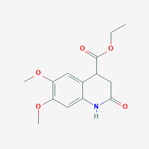 ethyl 6,7-dimethoxy-2-oxo-3,4-dihydro-1H-quinoline-4-carboxylate