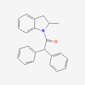 molecular formula C23H21NO B5252218 1-(2-Methyl-2,3-dihydroindol-1-yl)-2,2-diphenylethanone 