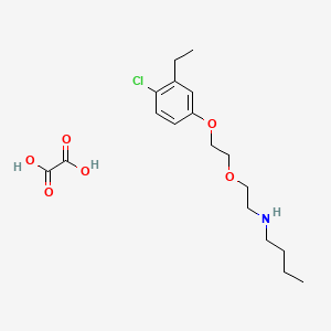 N-[2-[2-(4-chloro-3-ethylphenoxy)ethoxy]ethyl]butan-1-amine;oxalic acid