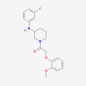 molecular formula C20H23FN2O3 B5252230 N-(3-fluorophenyl)-1-[(2-methoxyphenoxy)acetyl]-3-piperidinamine 