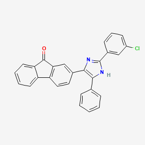 2-[2-(3-chlorophenyl)-5-phenyl-1H-imidazol-4-yl]fluoren-9-one