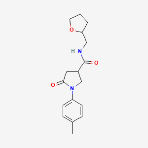 1-(4-methylphenyl)-5-oxo-N-(oxolan-2-ylmethyl)pyrrolidine-3-carboxamide