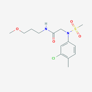 N~2~-(3-chloro-4-methylphenyl)-N~1~-(3-methoxypropyl)-N~2~-(methylsulfonyl)glycinamide