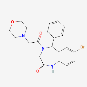 7-bromo-4-[2-(morpholin-4-yl)acetyl]-5-phenyl-2,3,4,5-tetrahydro-1H-1,4-benzodiazepin-2-one