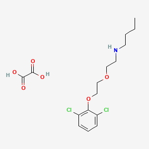 N-[2-[2-(2,6-dichlorophenoxy)ethoxy]ethyl]butan-1-amine;oxalic acid