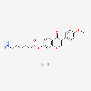 molecular formula C22H24BrNO5 B5252330 [3-(4-Methoxyphenyl)-4-oxochromen-7-yl] 6-aminohexanoate;hydrobromide 