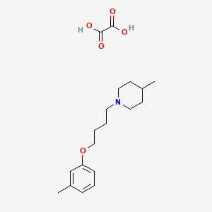 molecular formula C19H29NO5 B5252353 4-Methyl-1-[4-(3-methylphenoxy)butyl]piperidine;oxalic acid 