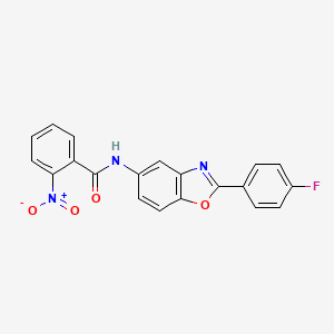 molecular formula C20H12FN3O4 B5252357 N-[2-(4-fluorophenyl)-1,3-benzoxazol-5-yl]-2-nitrobenzamide 