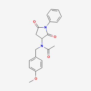 N-(2,5-dioxo-1-phenylpyrrolidin-3-yl)-N-(4-methoxybenzyl)acetamide