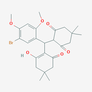 2-[(5-bromo-2,4-dimethoxyphenyl)(2-hydroxy-4,4-dimethyl-6-oxo-1-cyclohexen-1-yl)methyl]-5,5-dimethyl-1,3-cyclohexanedione