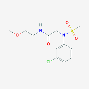 N~2~-(3-chlorophenyl)-N~1~-(2-methoxyethyl)-N~2~-(methylsulfonyl)glycinamide