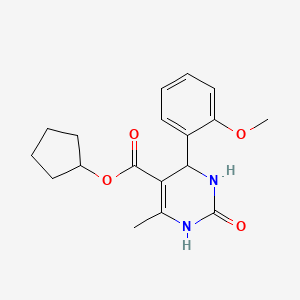 Cyclopentyl 4-(2-methoxyphenyl)-6-methyl-2-oxo-1,2,3,4-tetrahydropyrimidine-5-carboxylate