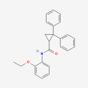 molecular formula C24H23NO2 B5252507 N-(2-ethoxyphenyl)-2,2-diphenylcyclopropanecarboxamide 