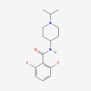 molecular formula C15H20F2N2O B5252510 2,6-difluoro-N-(1-isopropyl-4-piperidinyl)benzamide 